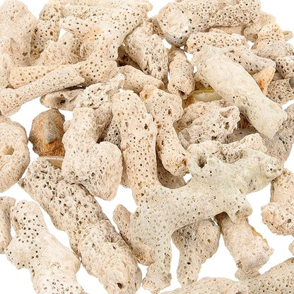 Crushed Coral for Freshwater Aquarium,Fish Tank Crushed Coral Ph Aquarium Bio Filter Media Bag Media Reusable Aquarium Filter (500g)