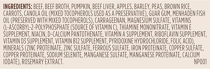 Nutrish Real Beef & Pumpkin Recipe Whole Health Blend Premium Paté Wet Dog Food, 13 oz. Can, 12 Count, Packaging May Vary (Rachael Ray)