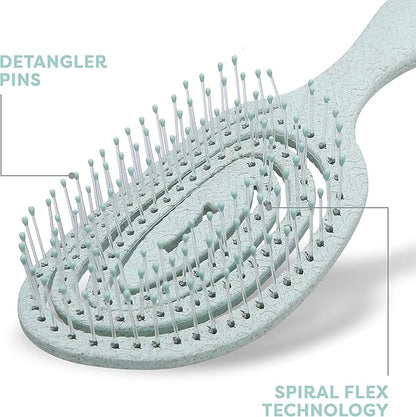 BioSilk for Pets Eco-Friendly Detangling Pin Brush for Dogs in Mint Green | Easy to Hold Ergonomic Handle Dog Brushes, Wet or Dry Dog Hair Brush, Light Blue (FF12806),Gray/Black