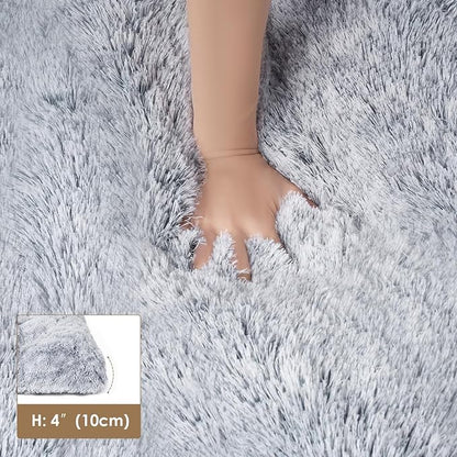 EHEYCIGA Fluffy XXL Dog Crate Pad, Plush Faux Fur Dog Bed for Extra Large Dogs, Calming Anti Anxiety XXL Dog Bed for Crate, Washable Soft Warm Dog Crate Mat with Non-Slip Bottom