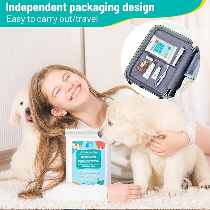 6 Pack Disposable Dog Towel,Soft Large Dog Bath Towels Made of Microfiber for Drying Dogsï¼_ats (6)