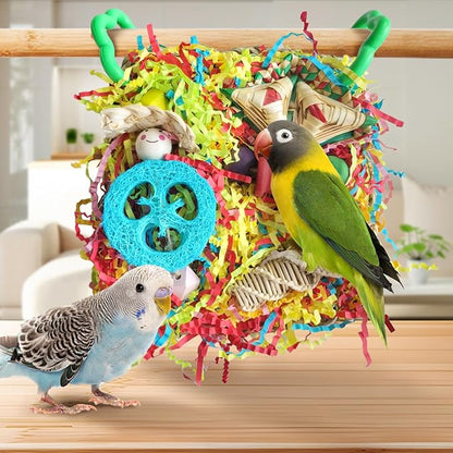 Bird Toys For Cockatiels, Tyotrbs Bird Toys For Conures Parakeet Toy BirdsToy For Parrots Birds Foraging Toy ParrotToys BirdCage Accessories Lovebird Cage Accessories for Small Birds