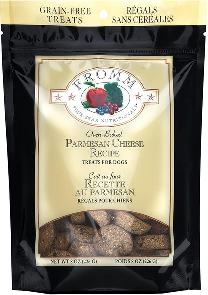 Fromm Four-Star Parmesan Cheese Grain-Free Dog Treats,8-Ounce Bag
