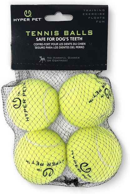 Hyper Pet Tennis Balls for Dogs (Pet Safe Dog Ball Dog Tennis Balls for Exercise & Training) Dog Ball Interactive Dog Toys work with Hyper Pet K9 Kannon K2 Dog Ball Launcher - 4 Pack 2.5" Green
