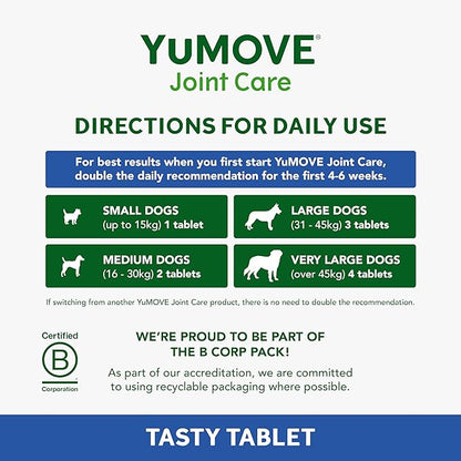 Hip and Joint Supplement - 120 Tablets for Dogs with Glucosamine, Chondroitin, MSM, Omega 3, Hyaluronic Acid, Green Lipped Mussel, & Fish Oil for Dogs - Joint Support Supplement - Senior Dogs