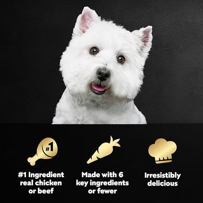 Cesar Wet Dog Food Simply Crafted Multipack: Chicken and Beef Recipe, (40) 1.3 oz. Trays