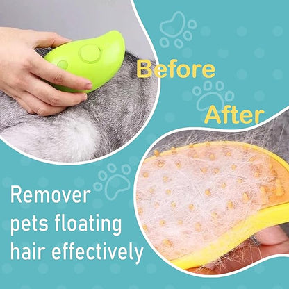 Cat Steam Brush For Shedding, Grooming Tool for Cats and Dogs with Steam Function, Massage, and Shedding Hair Removal - Ideal for Pets, Featuring Weighted Blanket Technology, Hair Brush