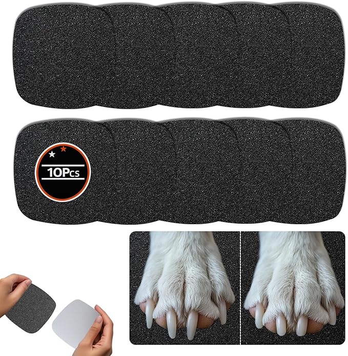 10 Pcs Dog Claw Care Sandpaper - Replacement Sandpapers for Dog Nail File Board Scratch Pad,Dog Claw Grooming Supplies