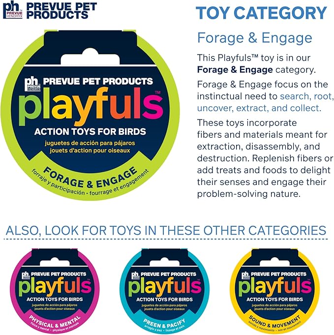Pervue Pet Products Forage & Engage Thread Catcher Bird Toy 62514