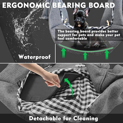 Dog and Cat Sling Carrier, Dog Carriers for Small Dogs with Padded Adjustable Shoulder Strap, Hands-Free Dog Bags for Travelling