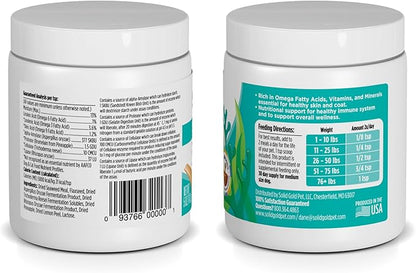 Solid Gold Cat & Dog Multivitamin Powder - Kelp Powder, Omega 3 & Vitamins for Dental, Digestive, Immune, Skin & Coat Health - Multi Vitamin for Dogs & Cats - Cat & Dog Food Additive Supplement - 5oz