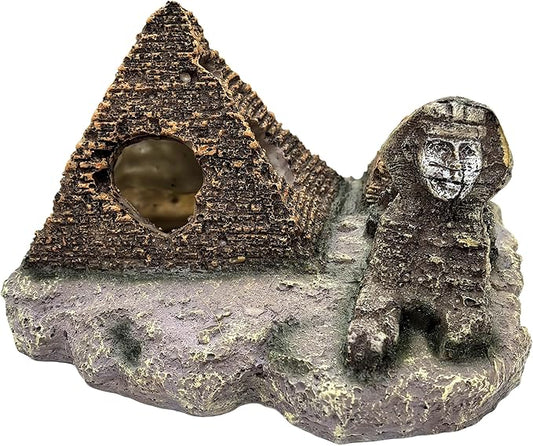 M2cbridge Aquarium Decor Castle Shipwreck Ornament Underwater Landscape(Egyptian Pyramid)
