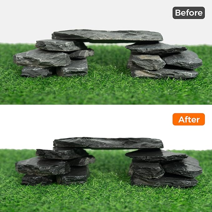 2-8 Inches Natural Slate Rocks 11 PCS Aquarium Stones for Aquascaping, Aquarium Landscaping, Terrariums, Fish Tank Decoration, Vivariums, Paludarium, Reptile and Amphibian Enclosures