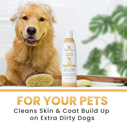 Dog Shampoo and Conditioner - Aromatic Tearless Shampoo for Cleansing, Grooming, and Conditioning - Moisturizing Anti Itch Shampoo for Dogs and Puppies - Mandarin Ginger 13.5 oz.