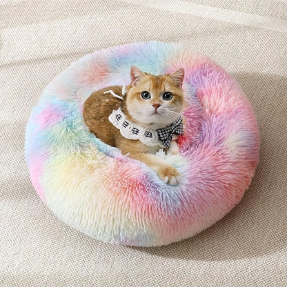 JOLLYVOGUE Dog Beds, Calming Small Dog Bed, Anti-Anxiety Dog Bed for Small Dogs, Fluffy Donut Dog Bed, Cozy Dog Cat Cushion Bed for Small Medium Dogs and Cats (20")