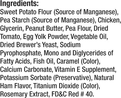 DreamBone Holiday Ham Flavored Chews 6 Count, Made with Real Chicken, Rawhide-Free Chews for Dogs