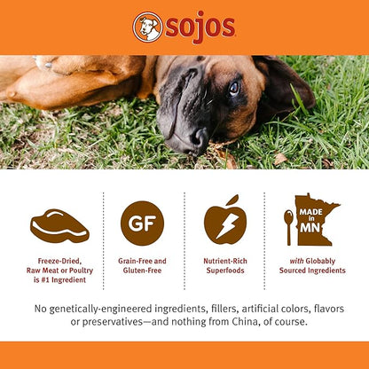 SOJOS Complete Turkey & Salmon Recipe Dehydrated Senior Dog Food, 7 lb, Gray