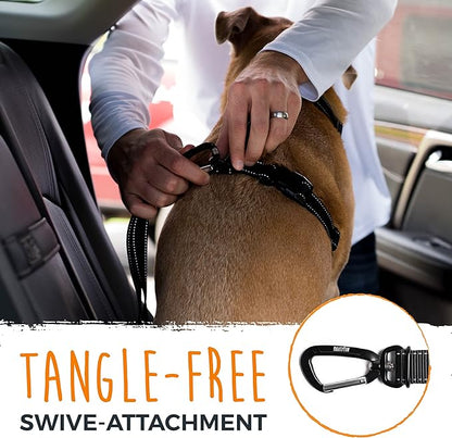 Mighty Paw Dog Seat Belt - Latch Bar Attachment Like A Child's Car Seat - Strong and Durable with 850+ LBS Force Tension - All Metal for Strength and Durability - Keeps Your Dog Restrained and Calm