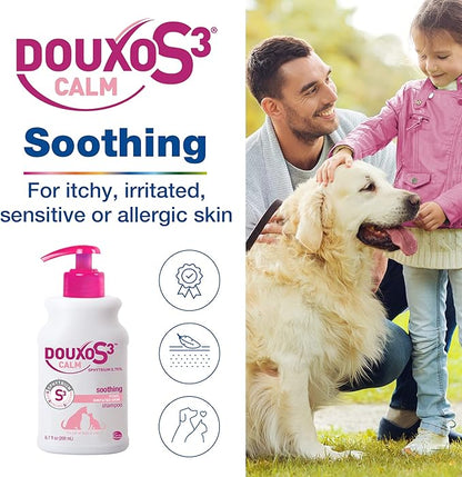Douxo S3 Calm Shampoo, Contains 0.75% Ophytrium, Soothing, For Itchy, Irritated or Allergic Skin, For Dogs and Cats, 6.7 fl. oz. (200mL)