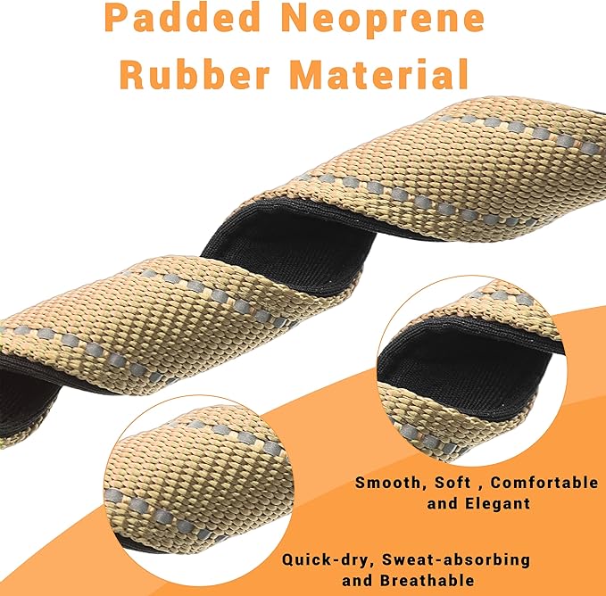 2 Pack Reflective Dog Collar with Safety Locking Buckle, Adjustable Soft Breathable Comfortable Nylon Pet Collar for Small, Medium and Large Dogs, Brown, XS