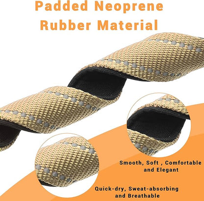 2 Pack Reflective Dog Collar with Safety Locking Buckle, Adjustable Soft Breathable Comfortable Nylon Pet Collar for Small, Medium and Large Dogs, Brown, XS