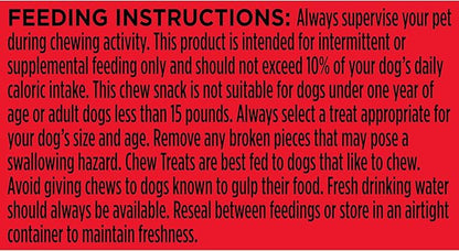 Milk-Bone Comfort Chews, Rawhide Free Dog Treats with Unique Chewy Texture and Real Beef, 9 Chews (Pack of 4), Easy on Digestive System