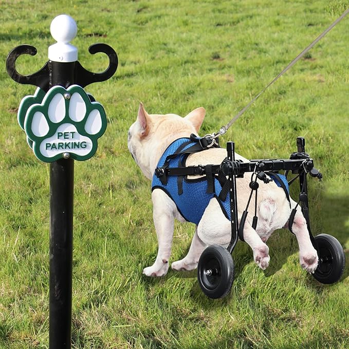 Dog Wheelchair for Back Legs Adjustable Dog Wheelchairs with 2 Wheels Pet Doggy Wheelchairs with Disabled Hind Legs Walking-Dog Leg Brace and Hip Support, Light Weight