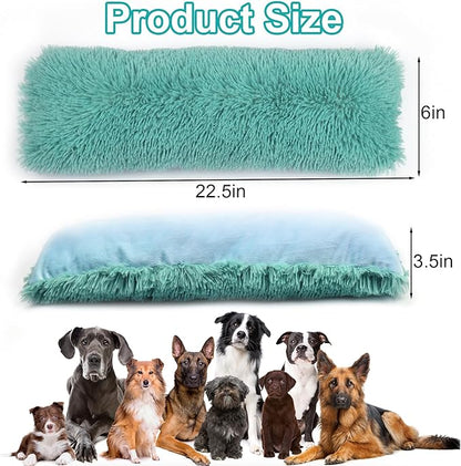 Mity rain Dog Pillow, Dog Calming Pillow for Anxiety Relive, Double Side Long Pillow for Large and Medium Dogs Joint Relief Sleeping Improve, Pet Calming Toy Blue