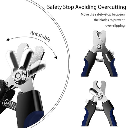 Dog Nail Clippers,Dog Nail Trimmers with Safety Guard for Small Medium Large Breed Dog & Cat to Avoid Over Cutting,Professional Grooming Tool with Quick Sensor and Dog Nail File