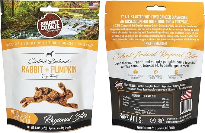 Smart Cookie All Natural Soft Dog Treats - 5 Flavor Variety Pack (5oz Each) - Healthy Dog Treats for Dogs & Puppies with Allergies, Sensitive Stomachs - Chewy, Grain Free, Made in USA