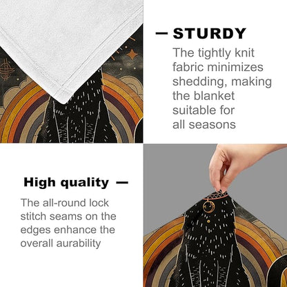 Cat Blanket for Adults Cat Lovers Kids Girls, Flannel Cat Blankets Gifts, Sport Cat Throw Blanket for Sofa Couch Bed Living Room Soft Warm Cozy Cat Decor 60" x 50"