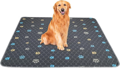 Aitmexcn Washable Puppy Dog Pee Pad, 2PCS 100% Waterproof Whelping Training Mat for Puppy/Senior Dog, Fast Drying Reusable Puppy Pads for Indoor, Outdoor and Car Travel- 48'' x 65''