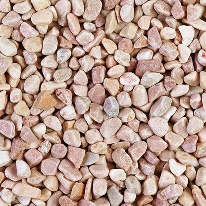 5lb Polished Pebbles Pea Silica Gravel River Rocks,Decorative Silica Gravel Ideal for Fish Tank, Vases, Succulents, Home Decor and Garden Landscaping, Peach Silica Gravel