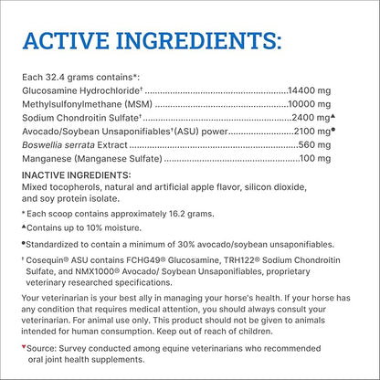 Nutramax Cosequin ASU Joint Health Supplement for Horses - Powder with Glucosamine, Chondroitin, ASU, and MSM, 1320 Grams