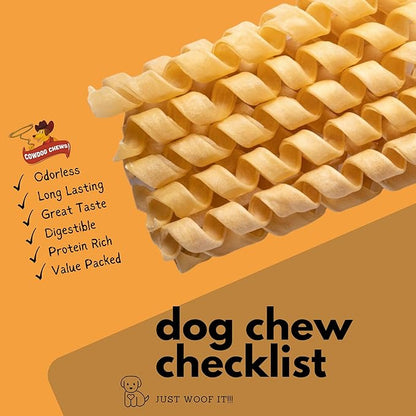 Natural Large Collagen Springs Dog Treats 5-7" (3 Pack)- Long-Lasting Alternative to Rawhide & Bully Sticks,Great for Teething and Aggressive chewers.