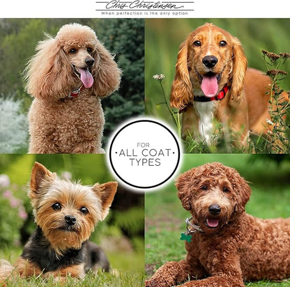 Chris Christensen 35 mm Oval Pin Dog Brush, Original Series, Groom Like a Professional, Stainless Steel Pins, Lightweight Beech Wood Body, Ground and Polished Tips