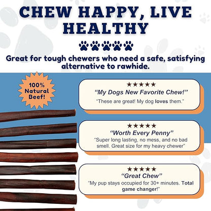 Amazing Dog Treats - 6 Inch Bulk Collagen Sticks for Dogs - (100 Count) - Collagen Sticks for Dogs - No Hide Dog Bones