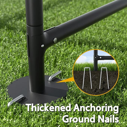 Dog Shade Shelter Outdoor Pet Tent for Dogs and Small Animals - Growfessor Waterproof, Sun Protection, with Ground Nails Pet Canopy with Upgraded Doors - 4'x4'x3' Dimensions