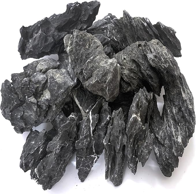 Natural Seiryu Dragon Stone - 20 Pound for Aquariums Decoration, Natural Perforated Fish Tank Decorative Stone for Freshwater Shrimp/Bucket and Reptile Terrarium Hardlandscape, 3-9 Inch