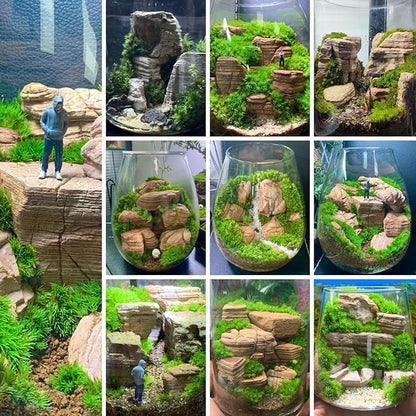 Aquarium Rocks 5LB Fish Tank Stone 2-5 inch Natural Pagoda Rocks for Aquascaping Landscaping Models Terrariums Reptile and Amphibian Enclosures-4-5Pcs