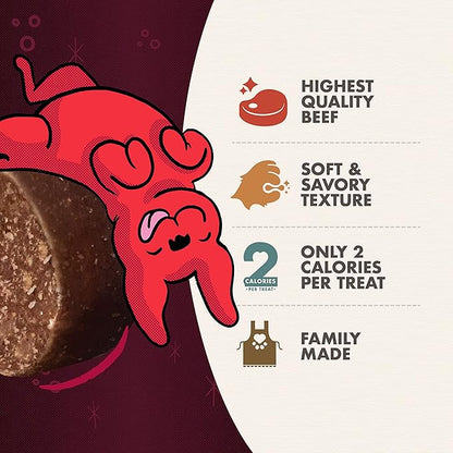 Fromm Tenderollies Beef-a-Rollie Dog Treats - Premium Soft & Savory Dog Treats - Beef Recipe - Pack of (3) 8 oz Bags