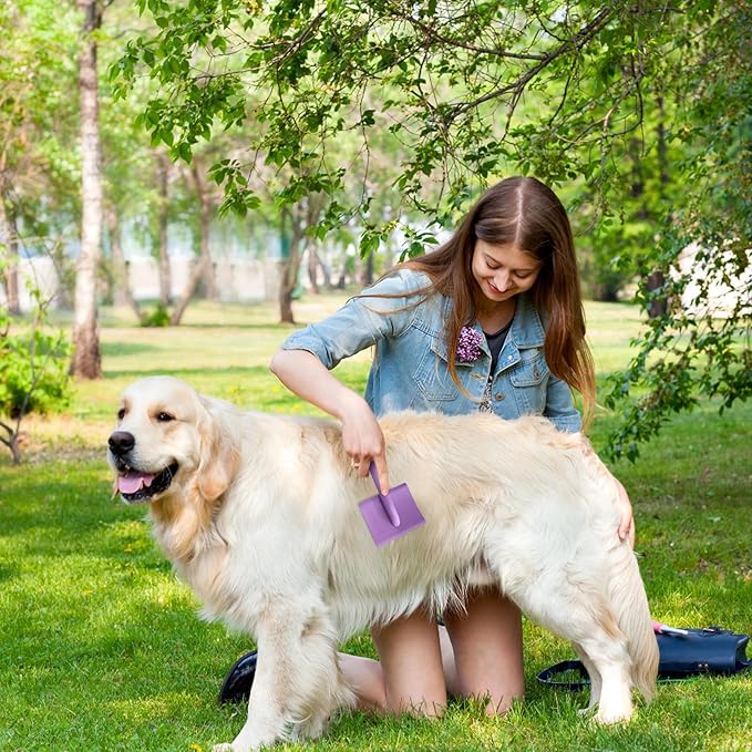 Slicker Brush for Goldendoodles, Dog Brush for Poodles, Slicker Brush for Dogs with Little Round Rubber Tips, Golden Doodle Must Haves, Long Pin Dematting Comb for Long Haired Dogs (purple)