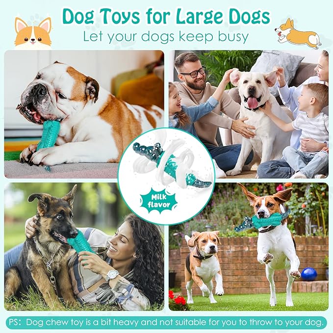 Dog Toys for Aggresive Chewersï¼_og Toys for Large Dogs - Tough Dog Chew Toys - Indestructible Dog Toys for All Breed Sizes to Keep Them Busy