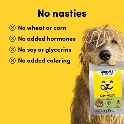 RawMix33 Premium Freeze-Dried Raw Grass-Fed Lamb Recipe Dog Food, Protein Rich, Includes Kibble, Non-GMO, No Wheat or Corn, 2.2 lbs