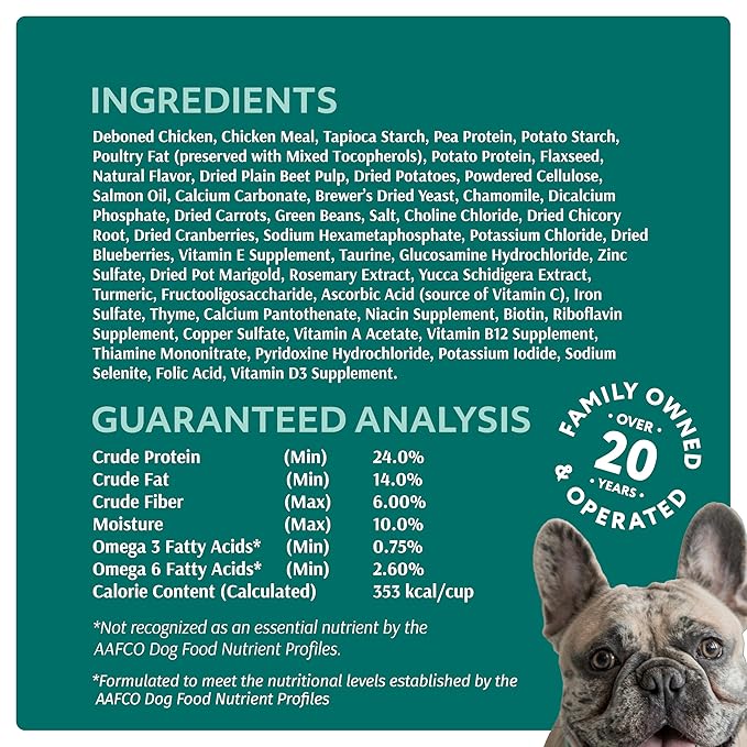 Optimeal Grain-Free Dog Food - Proudly Ukrainian - Balanced Dog Food Dry Recipe with Immunity Support, Non-Grain Dry Dog Food for All Dog Breeds (3.3 lbs, Chicken & Veggies)
