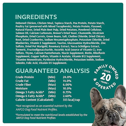 Optimeal Grain-Free Dog Food - Proudly Ukrainian - Balanced Dog Food Dry Recipe with Immunity Support, Non-Grain Dry Dog Food for All Dog Breeds (3.3 lbs, Chicken & Veggies)