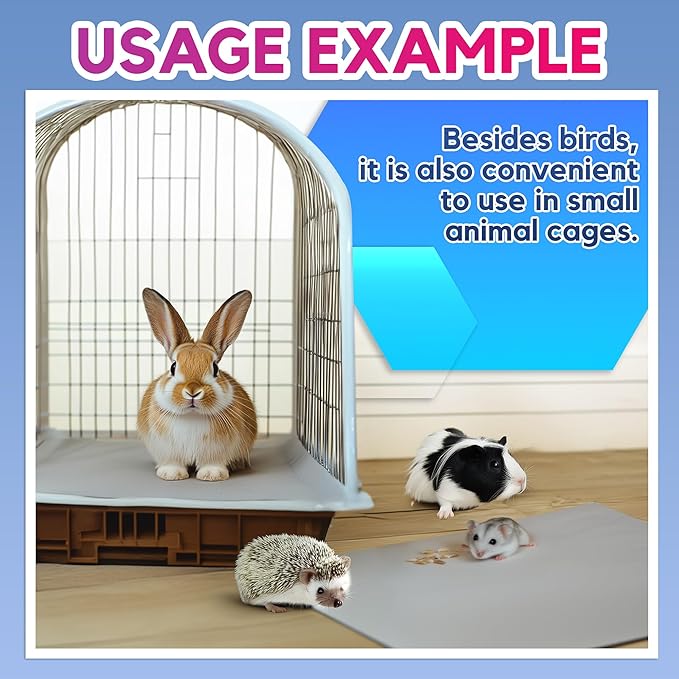 HA SHI Bird Cage Liner - 120 Paper Sheets, 20" x 18", 2.9 lb - Suitable for Pet Habitats, Bulk Quantity for Extended Use, Newsprint Texture, Parcel Packaging