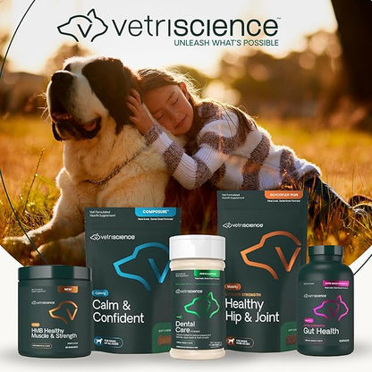 VetriScience Extra Strength Healthy Hip & Joint Chews, GlycoFlex 3, Glucosamine, Green-Lipped Mussel, Joint Support Supplement for Dogs, Promote Mobility & Soothe Joint Discomfort, Chicken, 120 Count