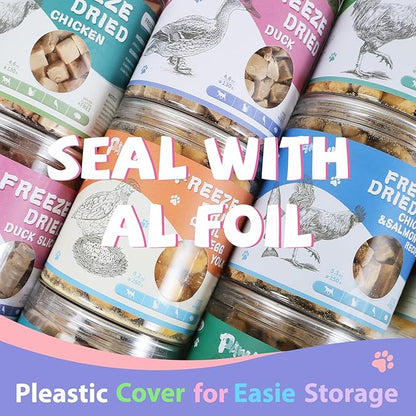 Freeze Dried Duck Treats for Cats Dogs, Freeze-Dried Raw Food Topper, High Protein, Gluten&Grain Free, Rawhide Free, 3.8 oz