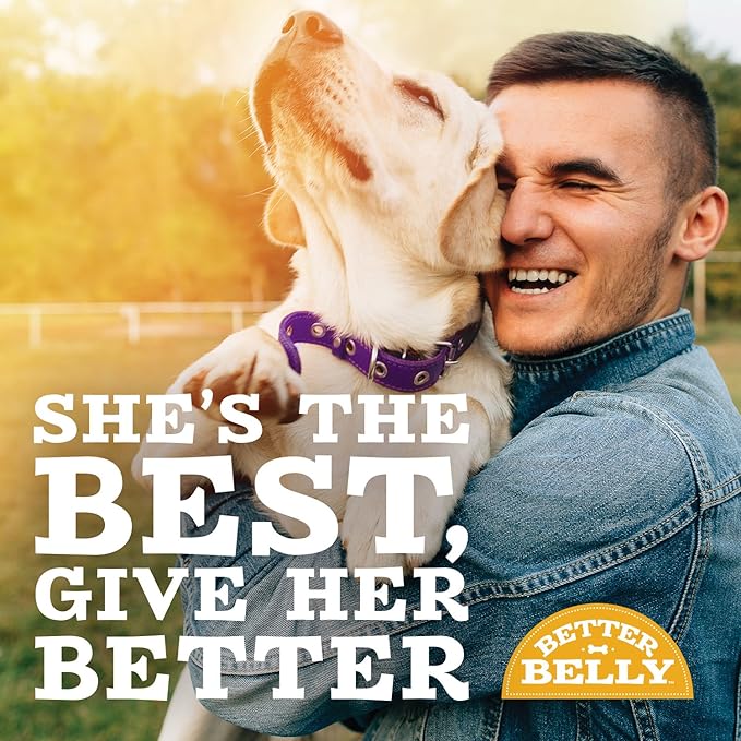 Better Belly Highly Digestible Rawhide Dental Chews, Treat Your Dog to a Chew with NO Artificial Colors or Flavors 4 Count (Pack of 1)